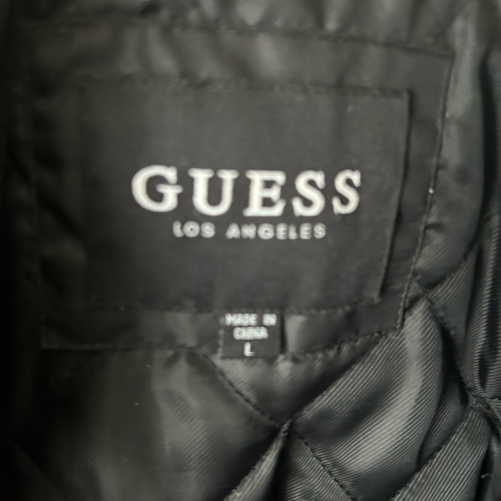GUESS (unisex) Men's Black Bomber Jacket - Picture 2 of 5